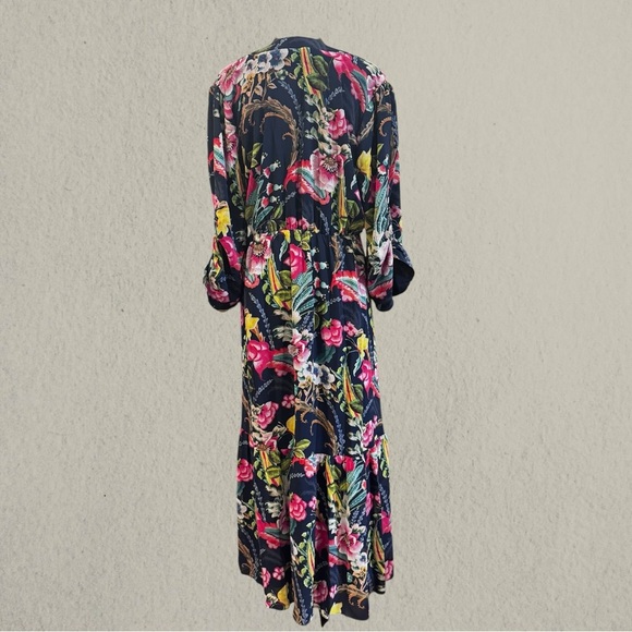 SOFT SURROUNDINGS SAMANTHA MAXI DRESS NAVY PAISLEY 1X NWT - Picture 5 of 11